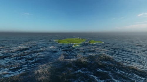 A View From Above Of Ocean Waves