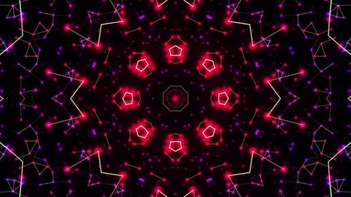 Das dynamische lila Kaleidoskop sorgt für faszinierende moderne Bilder