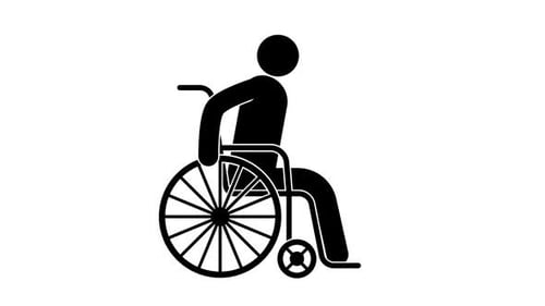 Person with Physical disabilities in a wheelchair