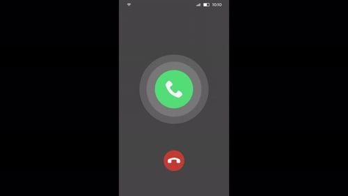 Animated Smartphone Incoming Call and Timer UI