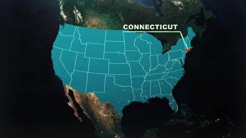 Digital Earth Zoom to USA Map State Reveal