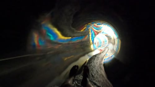 First person ride on a water slide