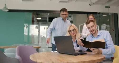 Group of Business People Working at Modern Office