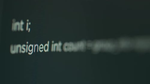 Base de datos de seguridad escrita en un monitor de computadora para desarrollar un lenguaje de programación