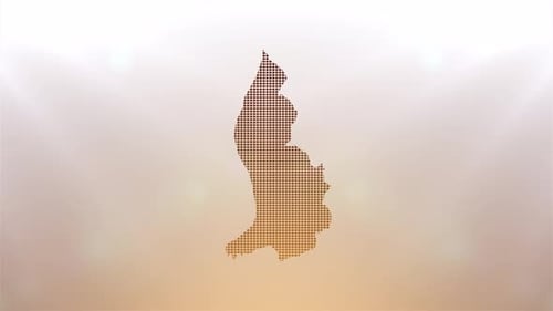 Pixel Grid Map of Liechtenstein Country Reveal