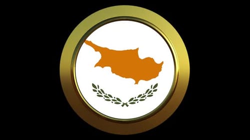 Cyprus Flag Alpha Animated Loop Background