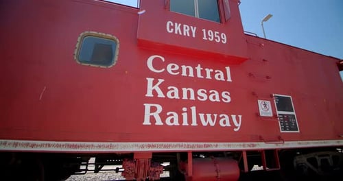 Wichita, Kansas / USA - June 10, 2019: Old Vintage Historical Train