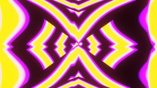 Dynamic Abstract Neon Geometric Light Tunnel Background