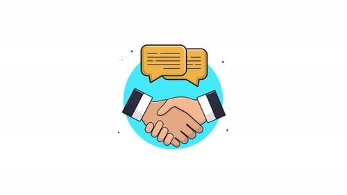 4k Customer Partnership Concept Animation Video