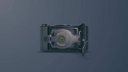 Vintage Camera Lens Opening and Closing Animation