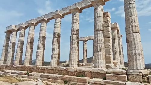 L'ancien temple grec de Poséidon au Cap Sunio