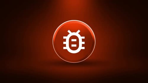 Spinning 3D Bug Icon Animation for Technology Projects