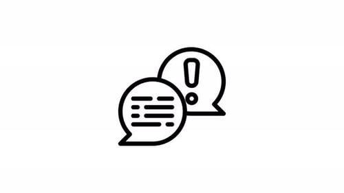 Speech Bubble — Icono animado en línea — Canal Alpha — 4K