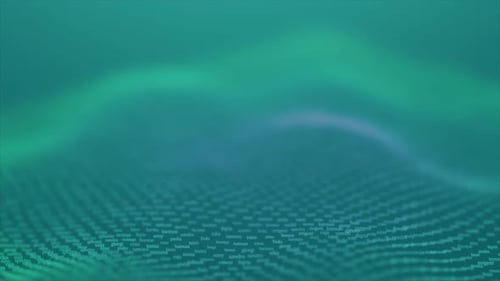 Light Green Word Wave Particles