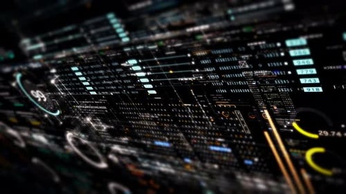 Abstract Futuristic Technology Data Network Animation