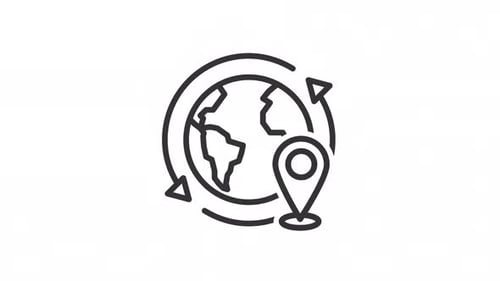 Animated Globe Linear Icons