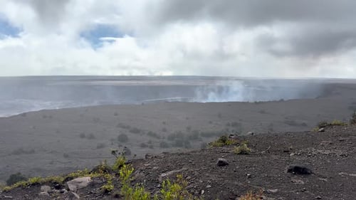 Steam rising out of Hawaii's Halemaumau Crater on the Big Island.