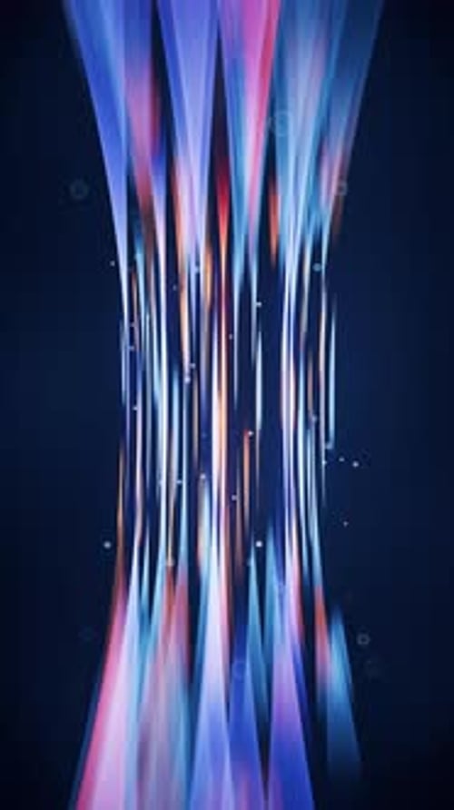 Flowing curves with glowing neon lines