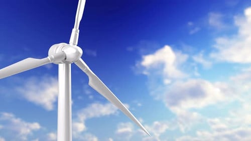 Windturbine mit Himmel - 4K
