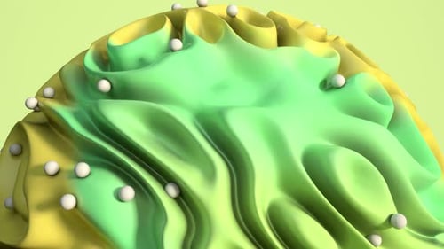 Esfera verde con ondas degradadas 78 4K