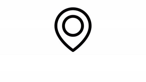 Minimalist Animated Location Pin Icon for Maps and Navigation