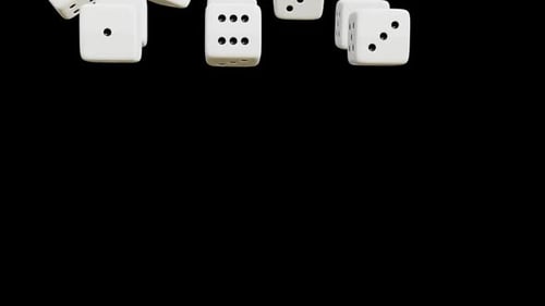 Realistic 3D Dice Cascade Animation