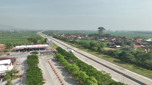 Aerial View of Batang Rest Area in Central Java, Indonesia