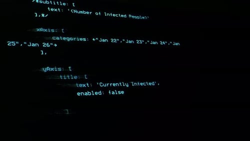 Program Code on a Computer Screen Software Development and Hacking Concept