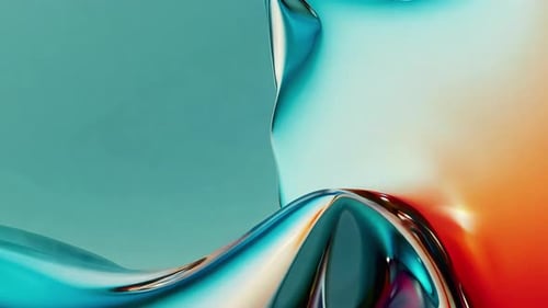 Abstract Fluid Glossy Wave Dynamic Background Animation