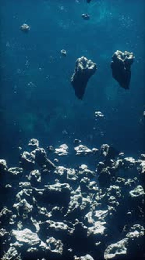 Many Big Asteroids in Space Vertical