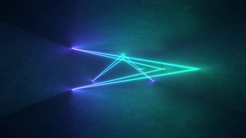 Neon Triangle on Concrete