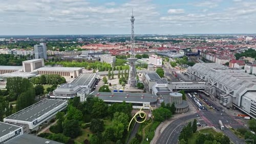Aerial view of Messe Berlin , Germany