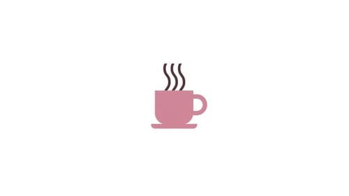 Flat Design Steaming Coffee Cup Animation