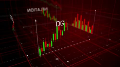Inflation and recession crisis charts and graphs 3d diagram