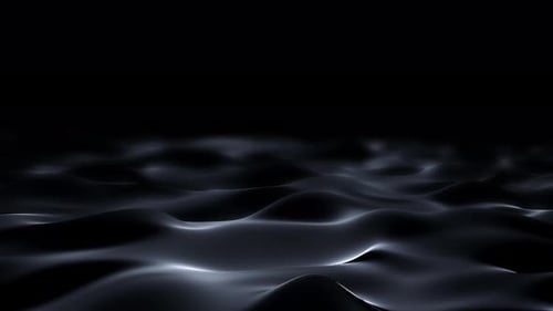 Dark Reflective Abstract Fluid Waves Loopable Background