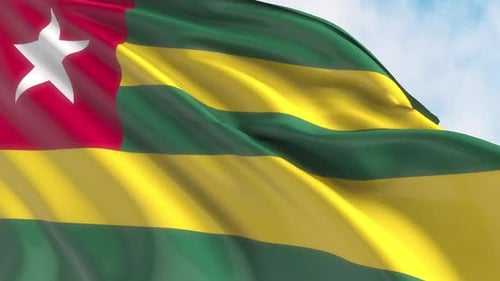 Togo Flag Waving