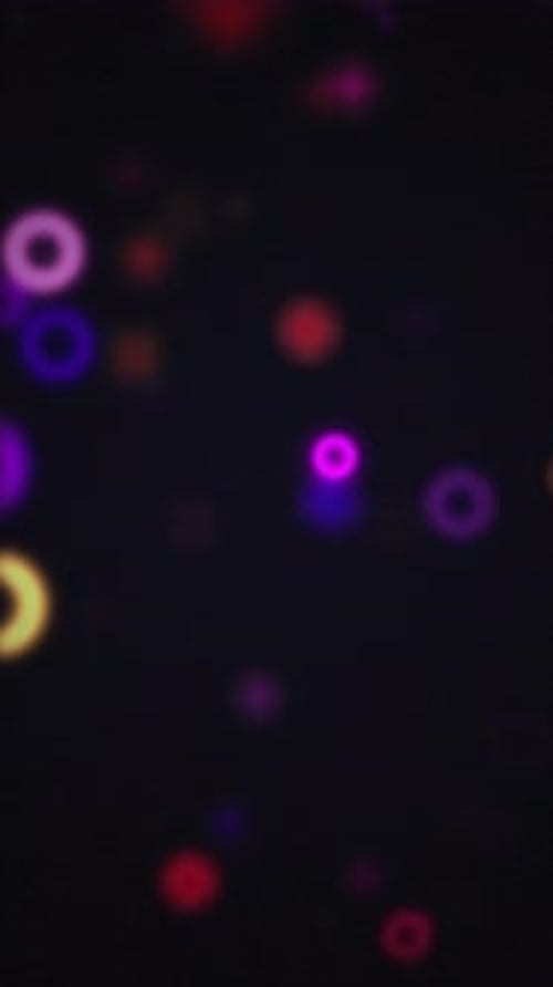 Abstract Blurred Glowing Circles and Dots Background