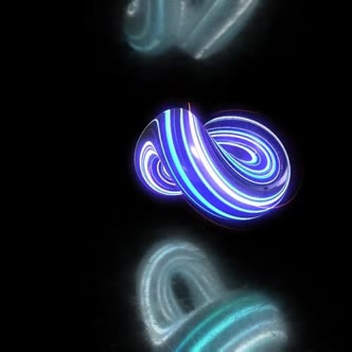 Abstract Neon Light Trails Looping Background Animation