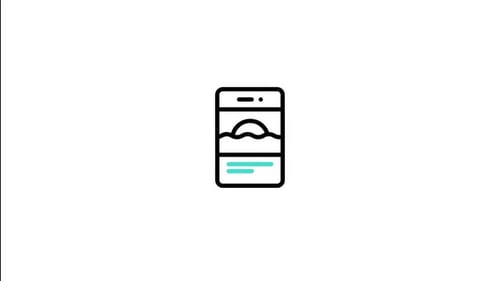 Dynamic Minimalist Smartphone Icon Animation for Mobile Technology