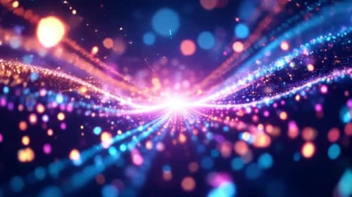 Futuristic Flicker Dots Cyber Space Science Animation