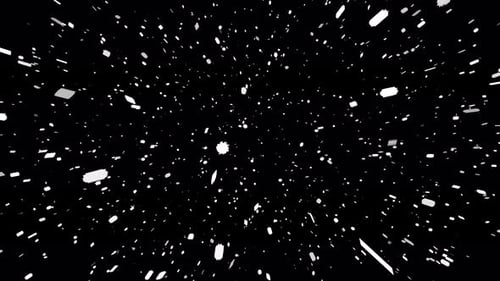 Vista superior da animação de queda de neve com fundo transparente