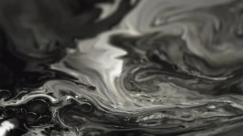 Black and white abstract liquid colors macro background