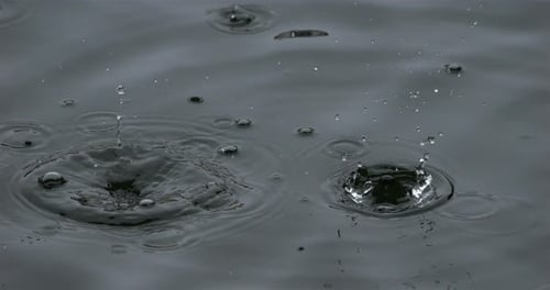 Droping rain during a storm