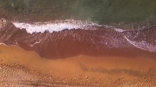 Aerial Beach Views Sea with a Drone 4K