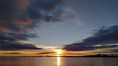 Sunset Clouds Timelapse Background
