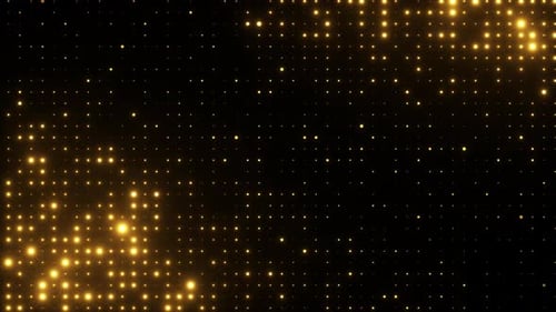 Lumières clignotantes dorées.
