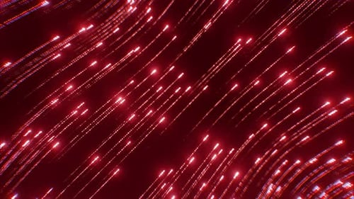 Abstract Red Light Particles Flowing Digital Streaks Background