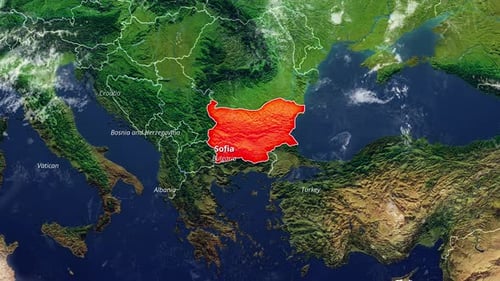 Bulgaria Zoom Map 2D