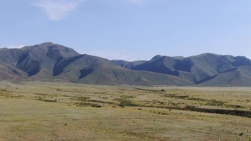 Aerial Shot Of A Mountain Range