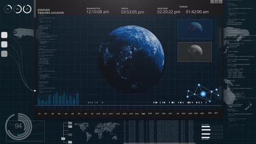 Global Earth Map World Breaking News Studio Background for World Live Report Business Stock Market